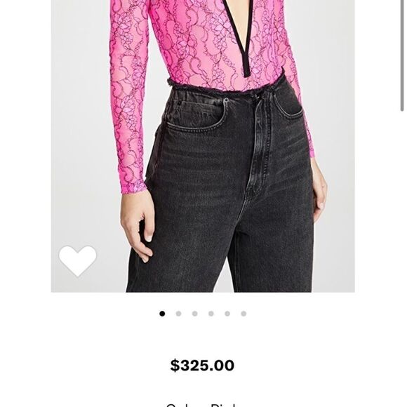325$-Natasha Zinko Hot Pink Lace Bodysuit 34/0 NWT - Picture 11 of 14